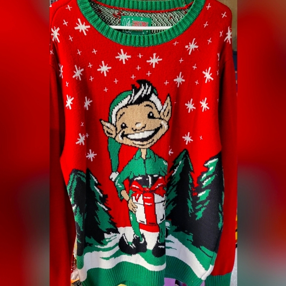 Ugly Christmas Sweater Sweaters Ugly Christmas Sweater Happy Elf